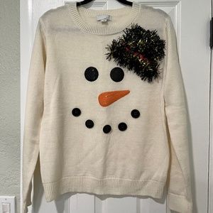Ten Sixty Sherman - Snowman Christmas Sweater. Size Large.